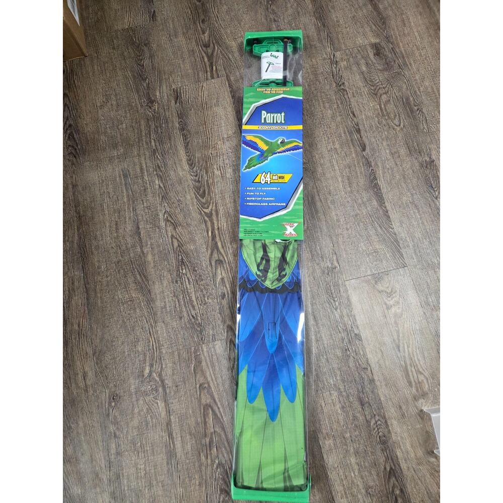 NEW 76"span Parrot-Deluxe Nylon Kite By Xkites